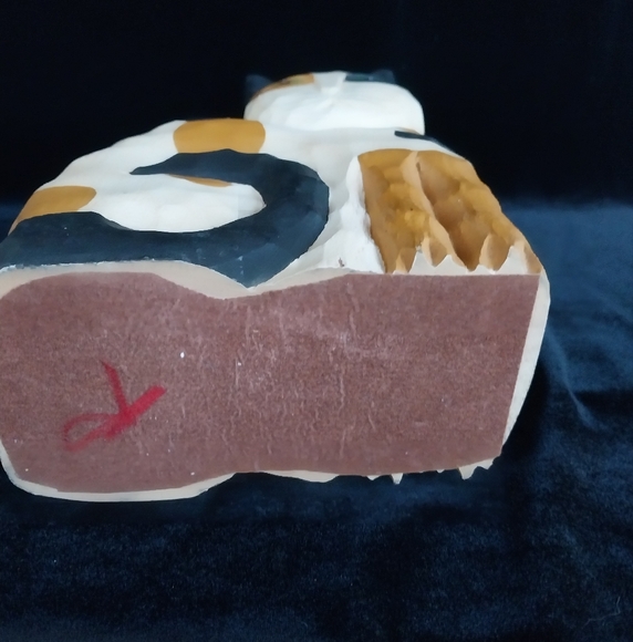 Pair Carved Wood Folk Art Cat Statue Kitty Signed with James Haddon - Picture 4 of 16